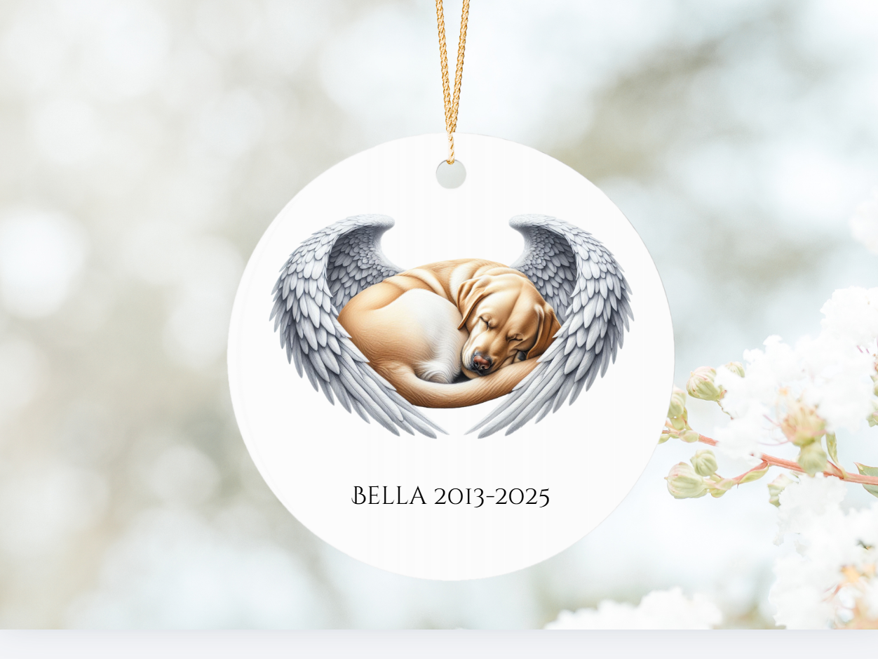 Golden Labrador  Dog Memorial Hanging Ornament