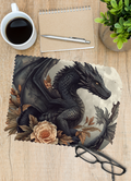A black Dragon printed onto one side of a glasses cleaner the pet printing company
