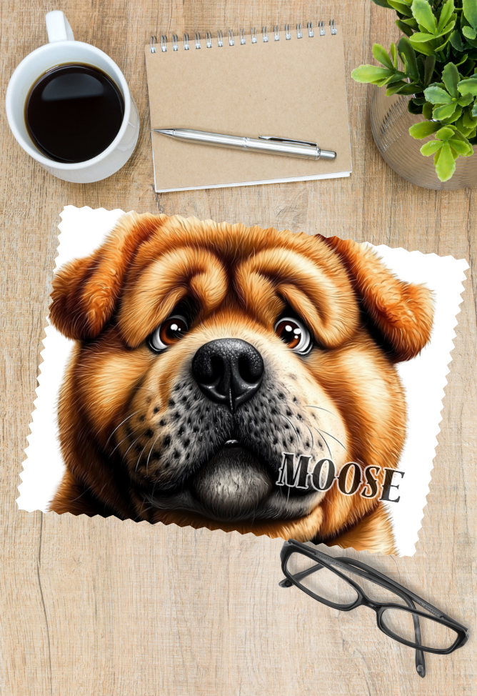 Chow Chow Dog Glasses cleaner personalised