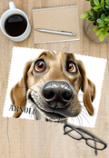 Cartoon Grey hound Personalised Glasses cleaner
