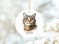 A beautiful Aluminium ornament printed both sides and personalised with a name 7cm diameter comes with a random coloured ribbon