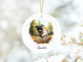 Fawn Pug Running  Dog Hanging Ornament